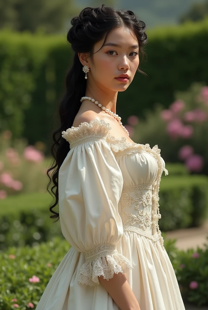woman in 18k cotton clothes