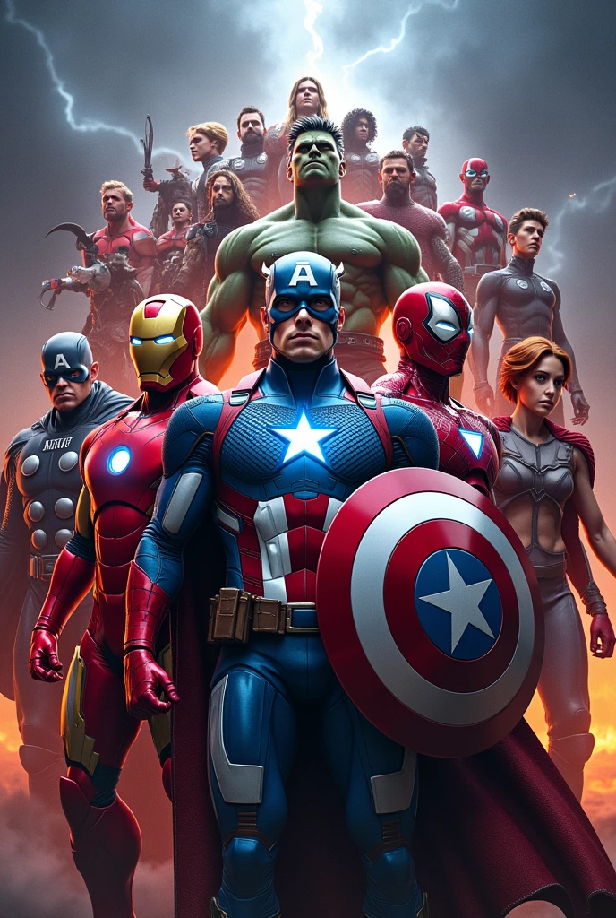 Marvel heroes together for an epic 3D cover