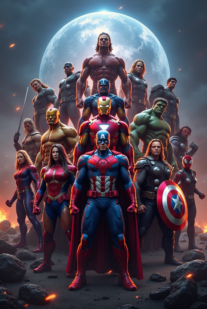Marvel heroes together for an epic 3D cover