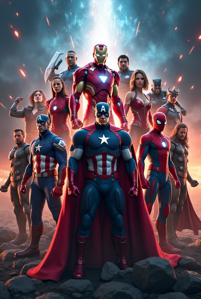 Marvel heroes together for an epic 3D cover