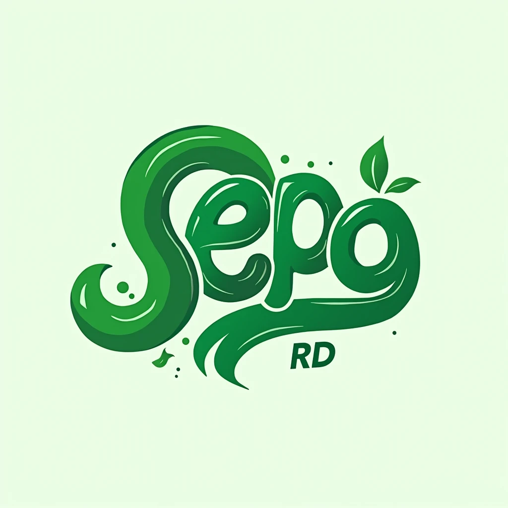 Create a green logo for a song with these words: PEPO LA RAFAGA RD