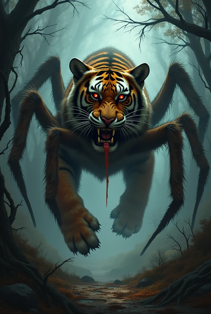 Tiger And Spider are mated to become scary hybrid animals Scary 