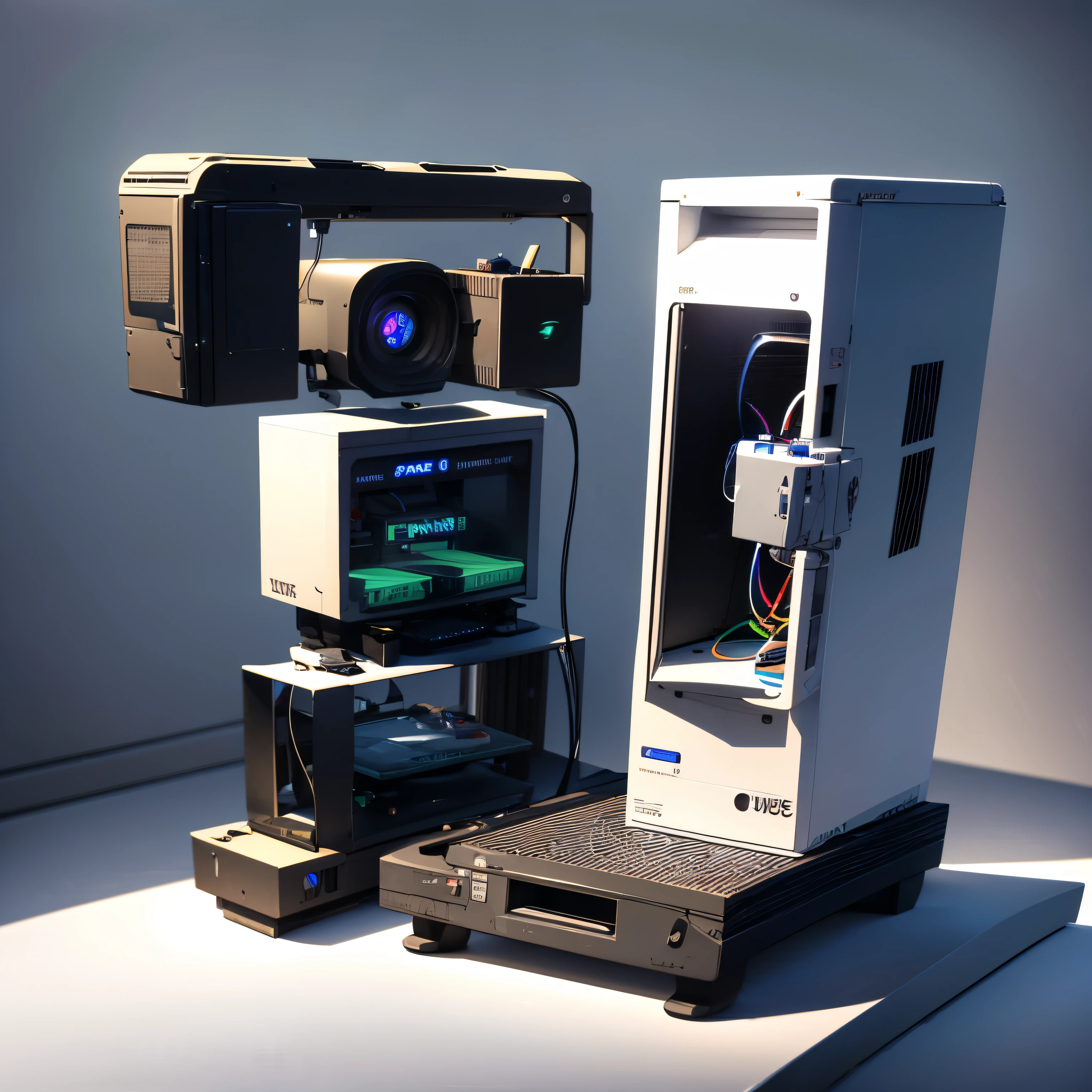generate a profile picture for a youtube channel about 3d printers and printing. fullcolor, extremely detaild.