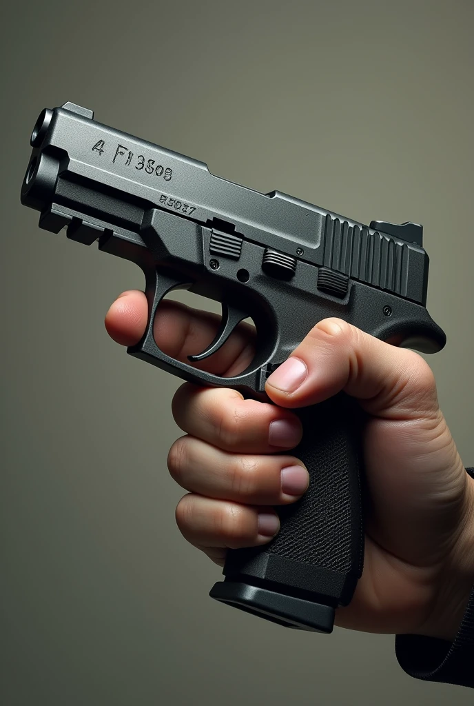 A gun in my hand that looks like I have it