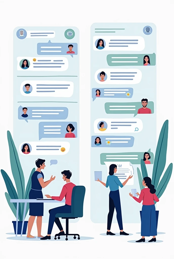 In the company, employees have two chat groups: a private chat group for employees to discuss work and chat, and an official work chat group with the participation of Boss Tung.



