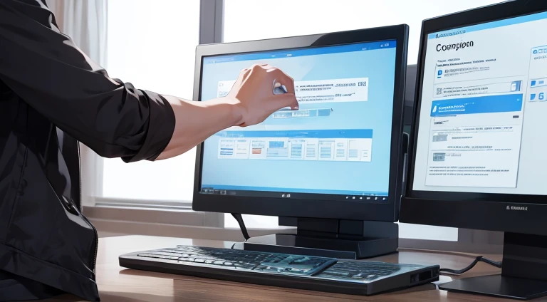 Person controlling access using a computer