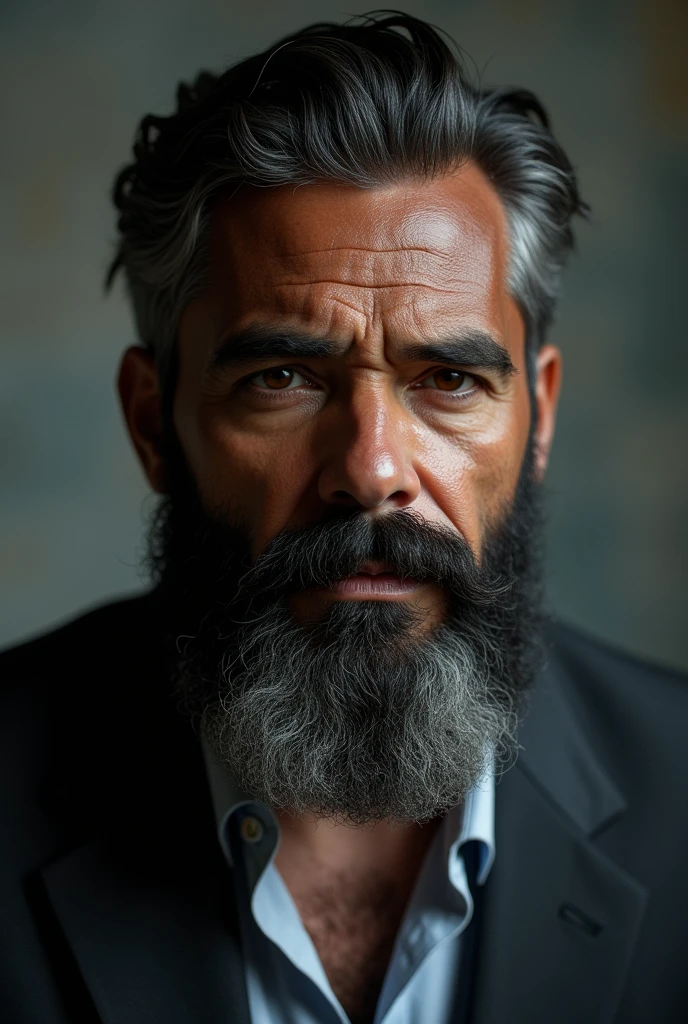 40 year old man with beard and elegant dark skin
