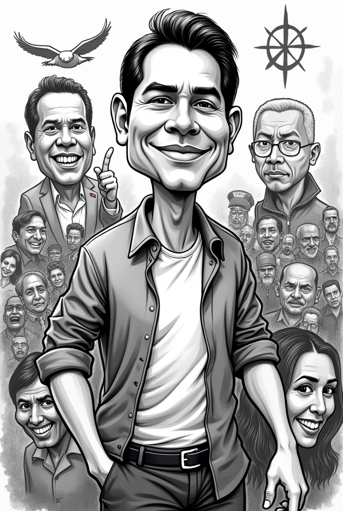 an editorial cartoon image of Robin Padilla
a senator in the Philippines