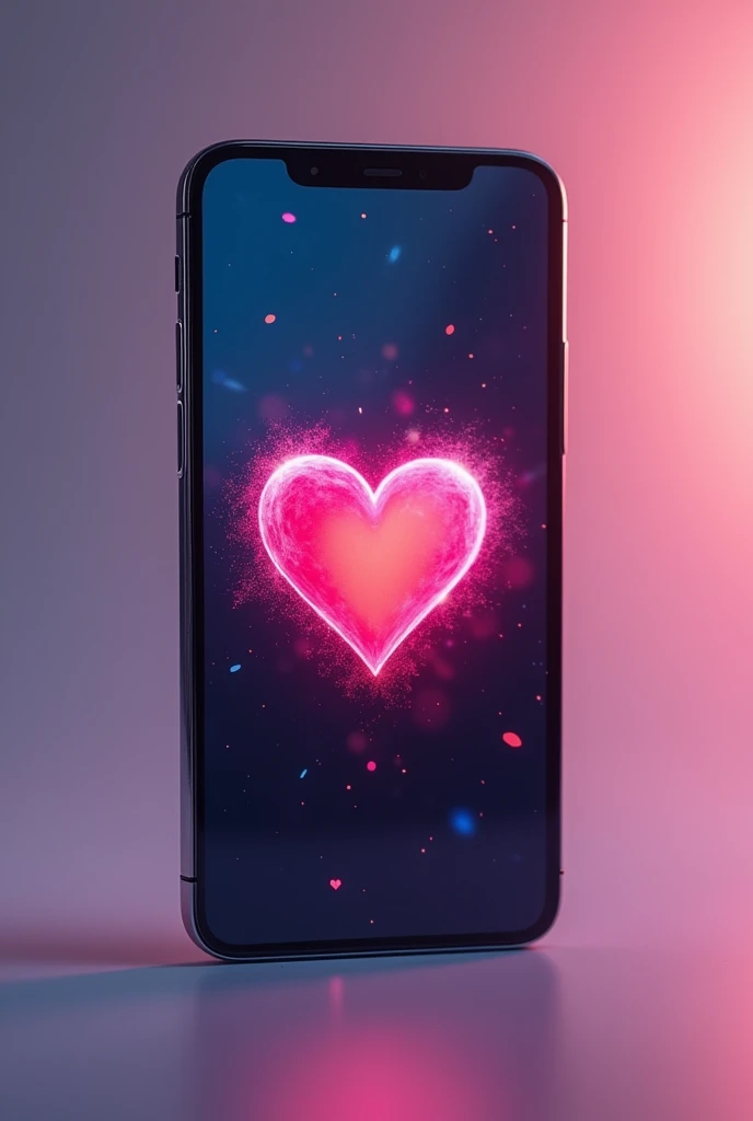 Cell phone with heart image