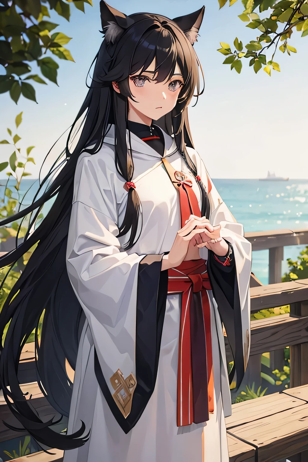 sacred animal,male, 
gray eyes,slightly long hair