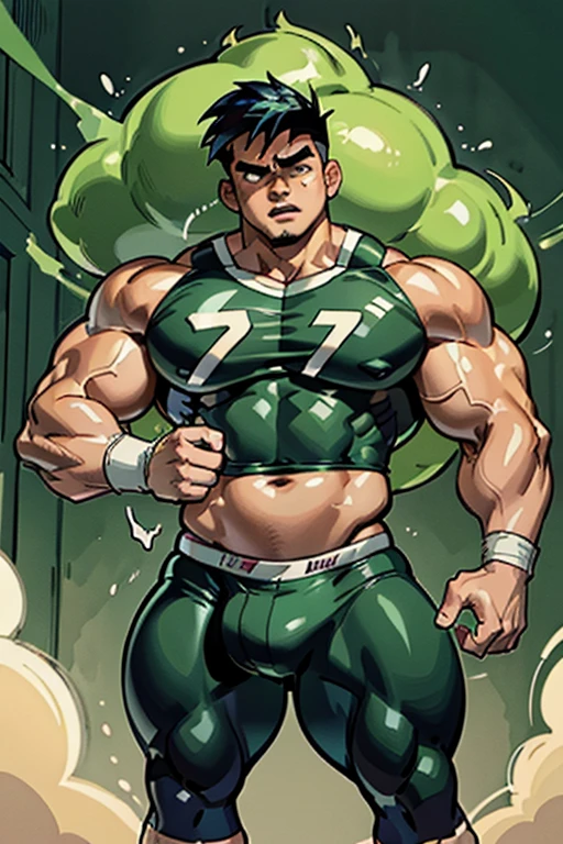 Danny Phantom, ghost, hypnosis, jock, conversion, locker room hallway, hyper muscles, jockstrap, bro, meathead, hypnotized, brainwashed, brainwashing, big dumb jock, football. Danny Fenton is hypnotized by Dash to assimilate and become another dumb cocky smirking fitness-obsessed bodybuilder football jock bro. Glowing green eyes. Growing bigger muscles and crotch bulge. Hyper crotch bulge. Massive bulging crotch. Big balls. Big biceps. Big triceps. Big traps. Broad shoulders. Big meaty pecs. Big thighs. Thick glutes. Football team assimilation. Black hair. Deep dull voice. glazed expression. dumber and dumber. Open mouth. Clothes turning into a football uniform. Forgetting. Number 13 on his football uniform. IQ drain. Mindless. Brainless. Brute. Brutification. "I feel like I ... I ... I'm a ... I'm a .... "Bro, I feel ... kinda ... uhhh ... stupid...? Like, ... my head gets ... dumber, and ... dumber, and ... dumber..... I'll ... be dumb ... for Coach.... Bigger and bigger ... dumber and dumber.... Huhuhuh.... Yes, Coach. A good dumb jock is big and dumb. A good dumb jock's what I'll become.... Must grow big..... Must grow dumb.... Don't think.... Obey Coach.... Yes, Coach, I must obey.... The Big Dumb Jocks are here to stay...." Chuckling vapidly. Drooling. Hyper biceps. Hyper triceps. Broad shoulders. Thick, meaty hyper pecs. Hyper traps. Big deltoids. Big lats. Tank tops. Blank stare. Open mouths. Vapid. bro. bodybuilder. IQ drain. Jock. hypnosis. dumber. Big crotch bulges. Dumbing down. Brainwashing. Giant muscles. Hyper muscles. Dumber and dumber. Bigger and bigger. Muscleheads. Meatheads. Jocks. Hypnotized. Brainwashed. Brainwashing. Subliminal hypnosis. Flexing. Tall and muscular. mindless. Brainless. Jock bro assimilation. Integration. Conformity. Brute. Musclehead.