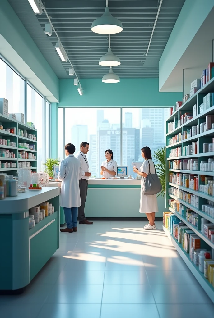 create the image of a pharmacy