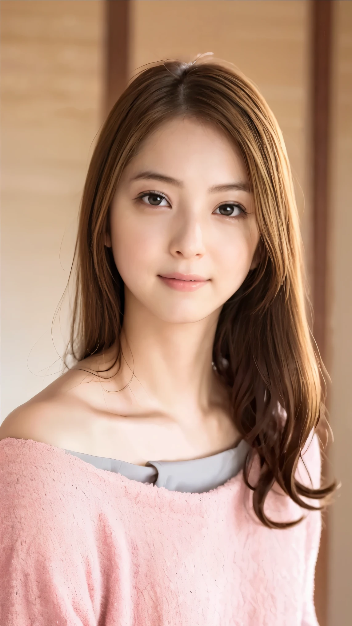 Everything modern:1.66, Cute Japanese Women Photos, smile:1.78, 20-year-old, Oil for straight, one-length hair＆Hair balm:1.55, (photo Realistic:1.4), (hyper Realistic:1.4), (Realistic:1.3), (Smoother lighting:1.05), (Improving the quality of cinema lighting:0.9), 32K, 1 person,20-year-oldの, Realistic lighting, Backlight, The light shines on your face, Ray Tracing, (Bright light:1.2), (Improvement of quality:1.4), (Highest quality Realistic textured skin:1.4), fine grain, Detailed face,(smile:0), (Emphasis on face close-up:1.3), (Enhances the beauty of skin texture:1.1),((Extremely precise and accurate anatomy:1.0)), (Enhances the beauty of skin texture:1.1), Clean and glowing skin, mesh, thin:1.2, (Realistic:1.3), Realisticなライティング, (Smoother lighting:1.05), 32K, One Japanese woman, fine grain, Detailed face, (Film Grain:1.1),(Accentuates body lines:1.1), High resolution, Natural look, Kind eyes, Improves hair quality, Delicate light and shadow, Transparent muscles, Graceful pose, Beautiful Eyes, Sharp details, Soft light reflection, Beautiful contours, Delicate skin tone, Fine hair texture,Cute Japanese Women Photos,