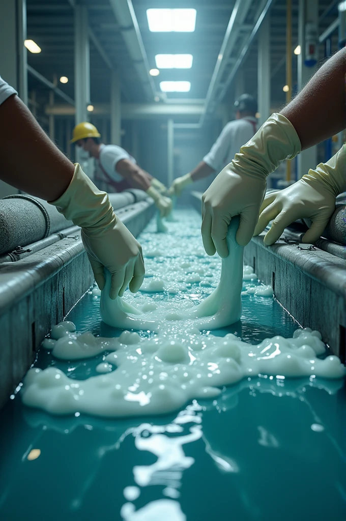 Overflowing method latex dipping tank using latex gloves manufacturing plants