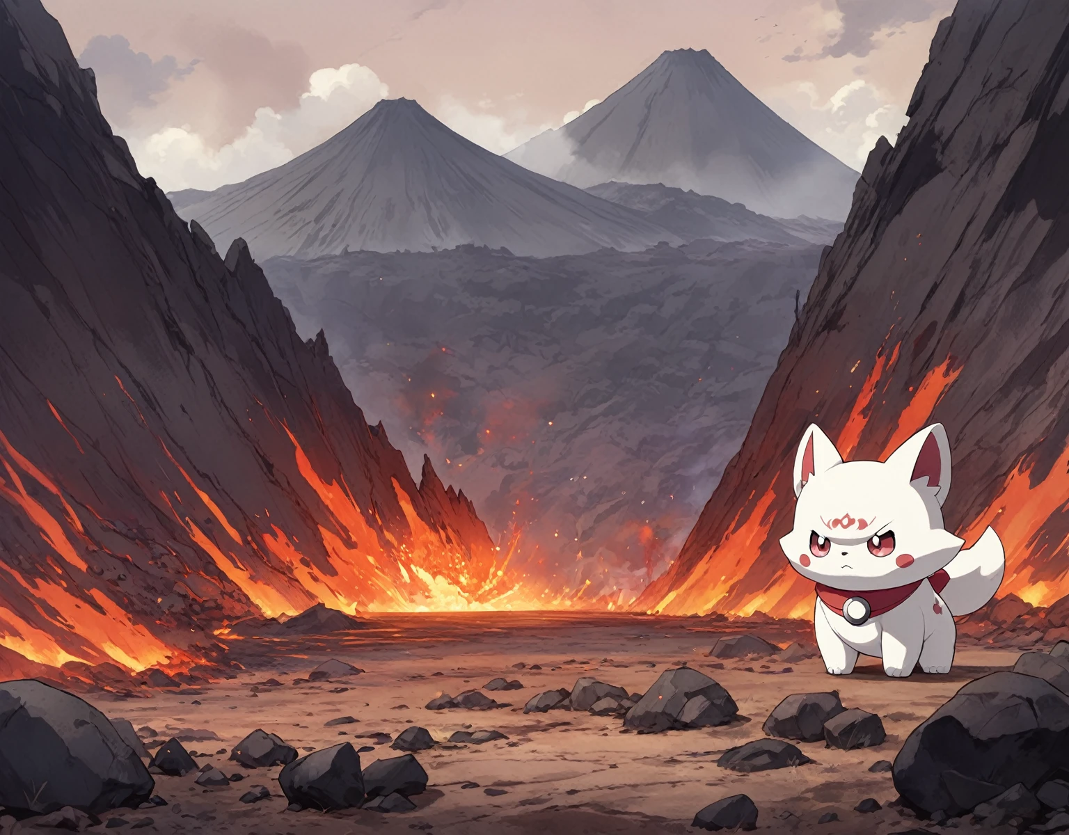 gym leader kabu in the volcano area