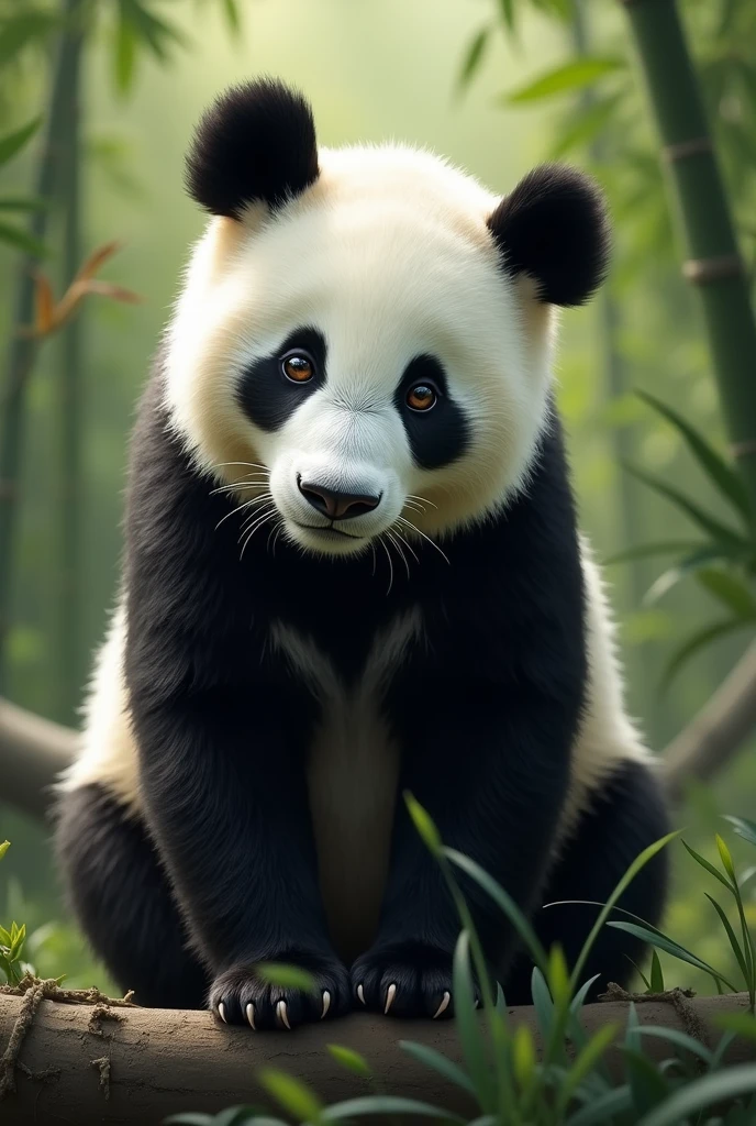 ANIMAL Panda bear , showing her female charm , no nudity