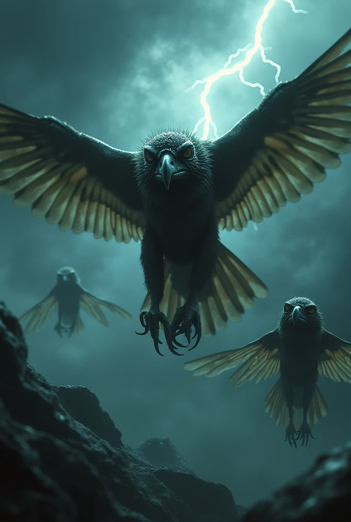 Hybrid animals that are mated into scary animals, namely Fly and Hawk , become scary hybrid animals with the theme of dark clouds and lightning.