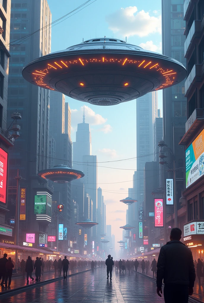 UFO future visual a street and snap
