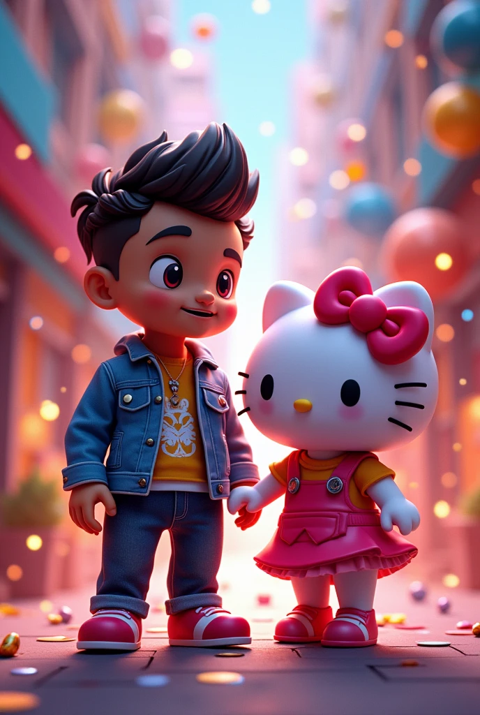 A happy birthday gif for Loydita with a Ferxxo and Hello Kitty theme
