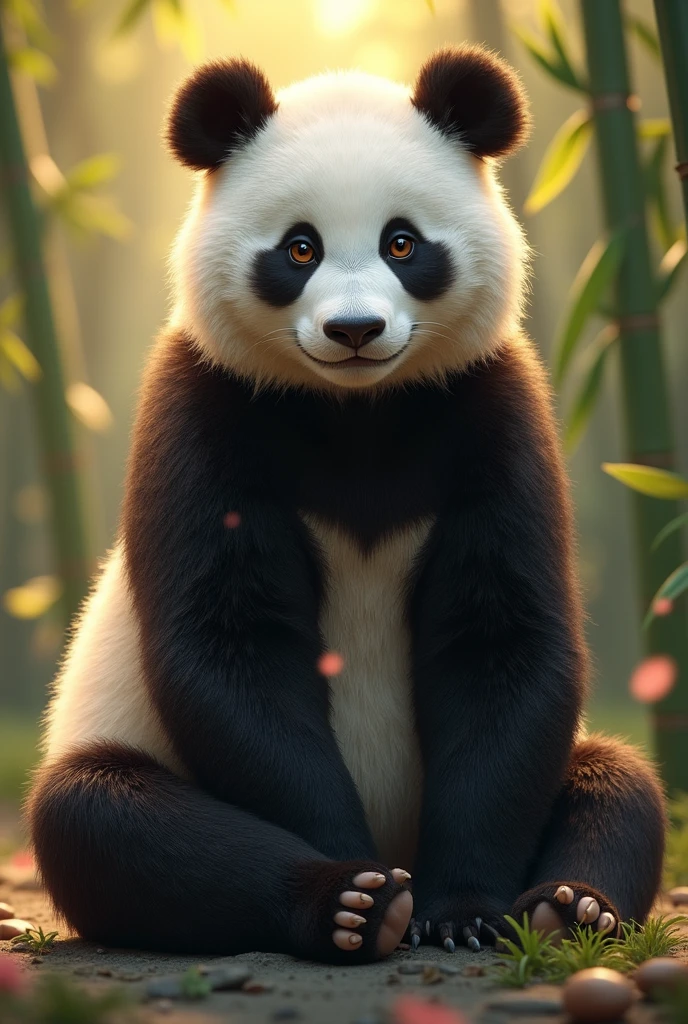 ANIMAL Panda bear, sensuous , showing her female charm  , no nudity