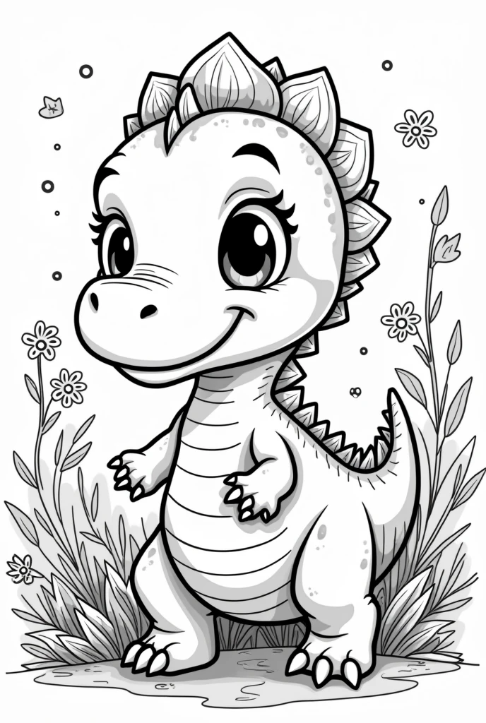 Baby dinosaur coloring pages