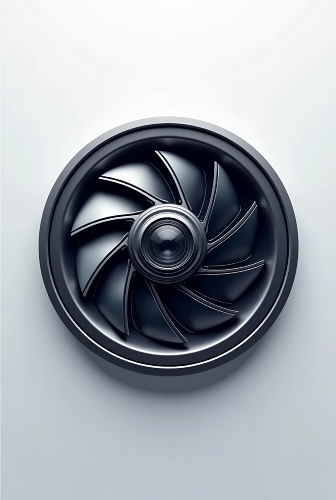 A logo with a mix between a car turbine and a camera lens