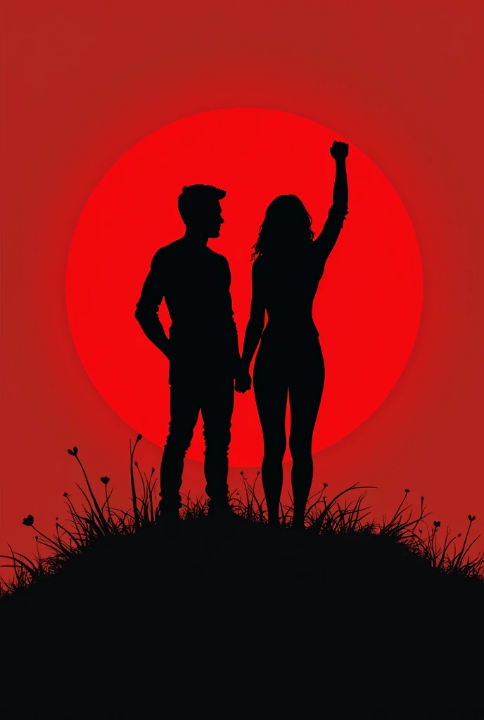 Create a logo for revolution or crowd man and woman of anti rape companies