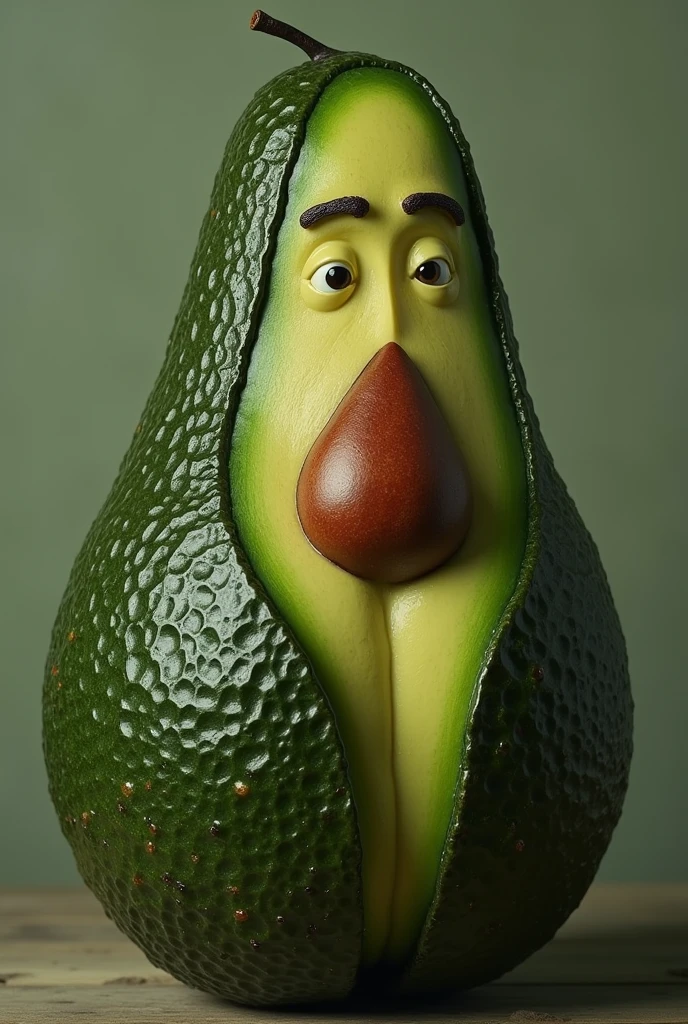 Robert Pattinson in Avocado, all made of avocado