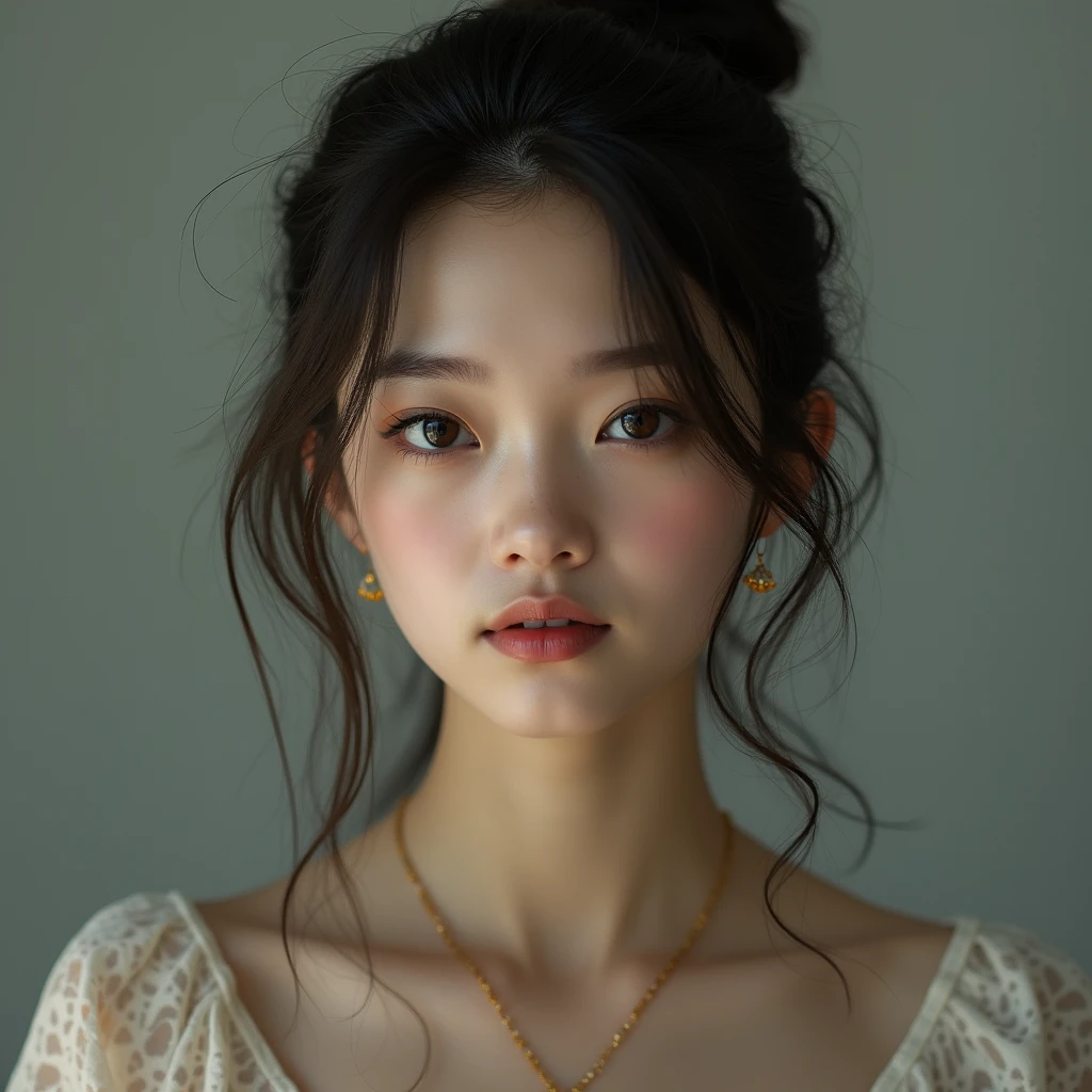 Portrait of a beautiful 18-year-old petit teen, photo to opiton to blog