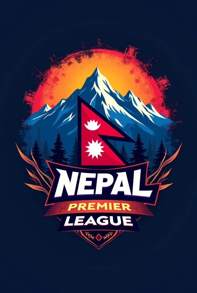 Nepal premiere league 
Based on Nepal flag and culture
Its a logo for a cricket match