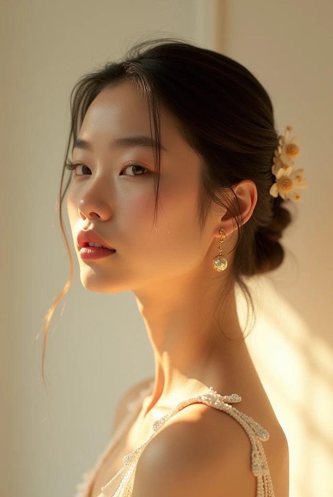 Woman with light look modern style 18k