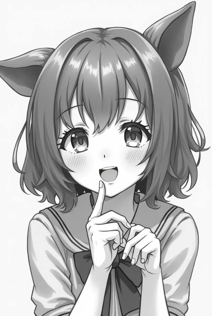 monochrome, pencil drawing, self-portrait, cute, celebrating Christmas, happy, notes, shading, shadows, contrast, conceptual installation art, 2.5D, delicate and dynamic effects, iridescent effects, artistic, hyper, graphic CG digital art, (anime, manga, cartoon, illustration)-style