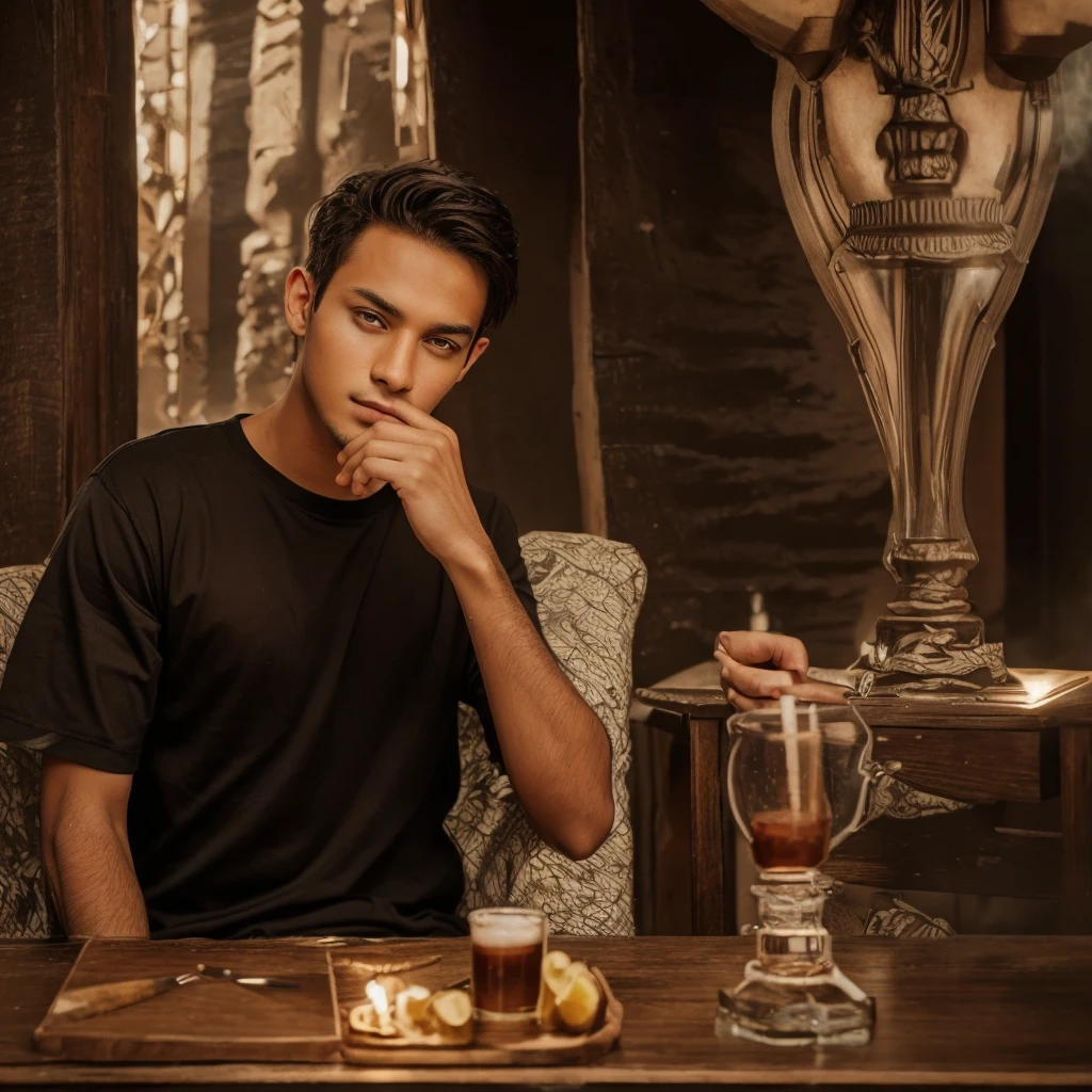 Create this image perfect , this young man looking awesome