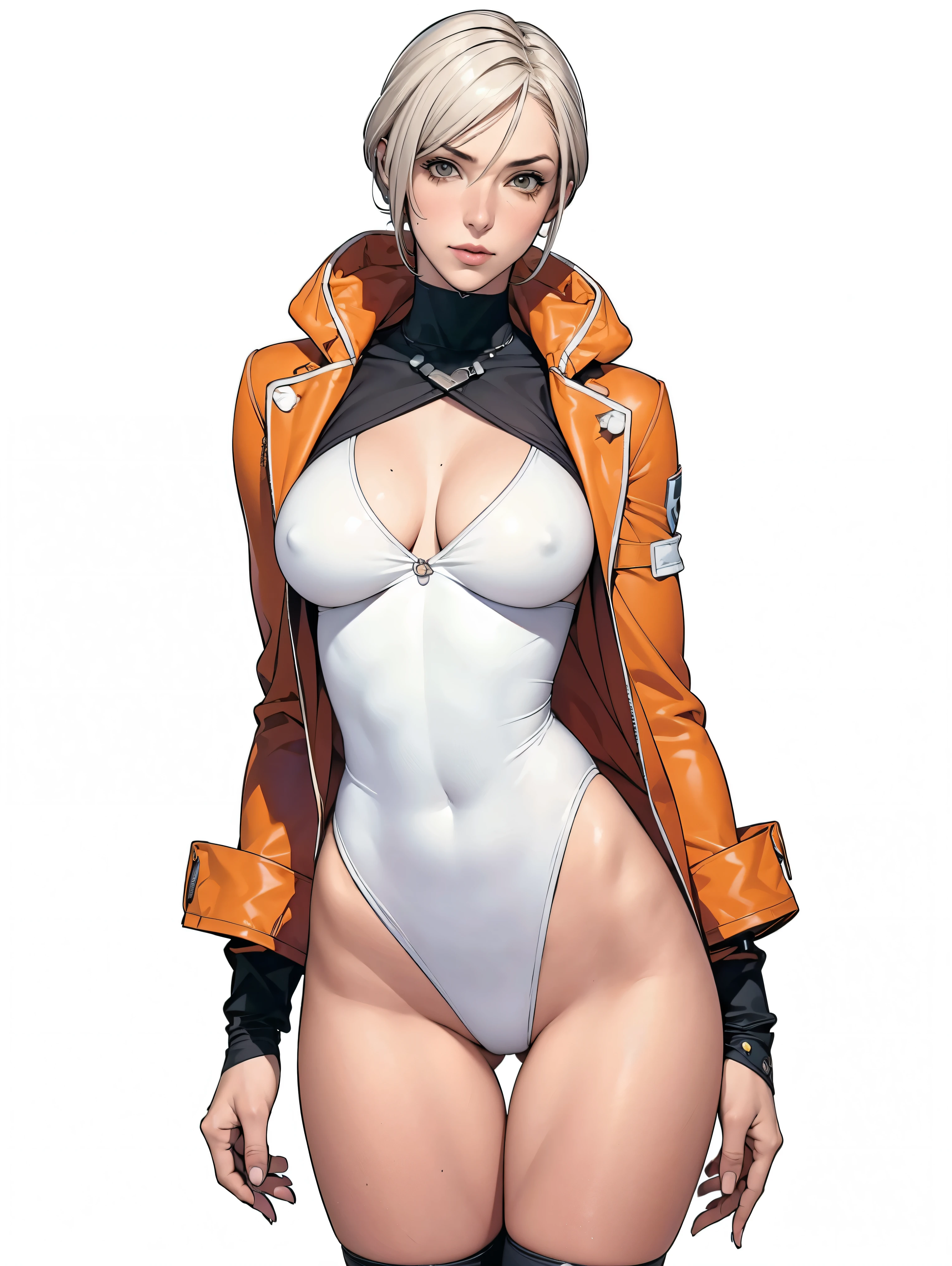 (((Annie Lennox))), (((colorful suit))), (scars), (((bandaged arms))), (((colorful clothes))) (( hood)), (((best quality: 1.4))), (Unbeatable masterpiece), (hyper HD),(CG 8k hyper-realistic), beautiful face, (((breasts big))), (((hyper feminine))), sexly girl, ((round face)), black tattoo,(ultra short red hair with white highlights)), ((( sculptural body ))), (((1 Kizi))), Kizi tatuada de 25 anos com perfect body, perfect hands, perfect fingers ,Beautiful and well-groomed face, (round face), muscular body:1.2,solid color detailed jacket, (Head to thigh photos), Complex equipment, ,Tight clothes,With white stars and off-white stripes,,,,,Armor Metal Electronic Parts, Poison tattoos ) INFO, Kizi, (((standing alone))), , 24歳, sexy, pose de attitude, work of art, dancing, ((slight smile)), post-apocalypse, (((manga style))), bounty hunter, the way you want, perfect body, roupa moderna, advanced technology, white, yellow accent, black, red accent, fur collar jacket, sleeves with vertical striped pattern, background city, (( cowboy shot )). intricate visual, narrow waist, (((wide hips))), wide hips, fit thighs, (((thigh gap))), Thigh gap, background shows a futuristic airplane, open expression, expression happy