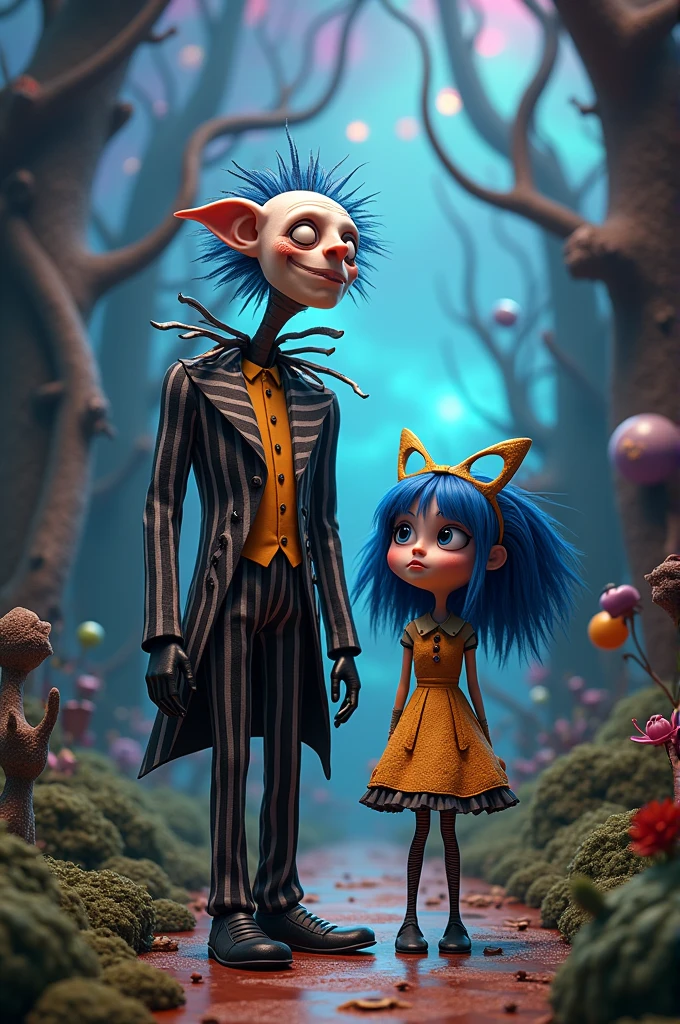 Crear una imagen de Beetlejuice y coraline