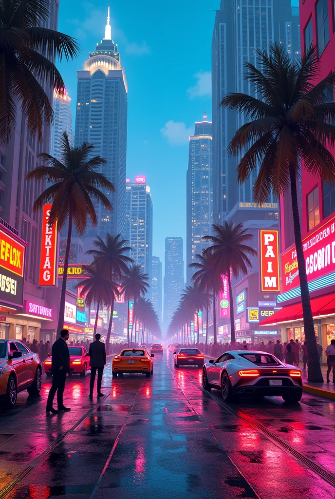 A picture of the city of Myami style GTA 6