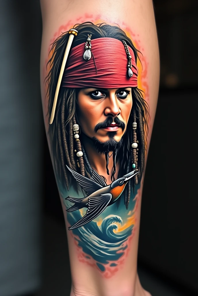 Jack sparrow　Swallow　Tattoo