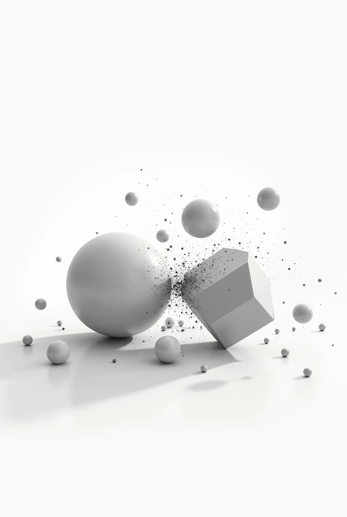 Create a drawing that represents an inelastic collision.
