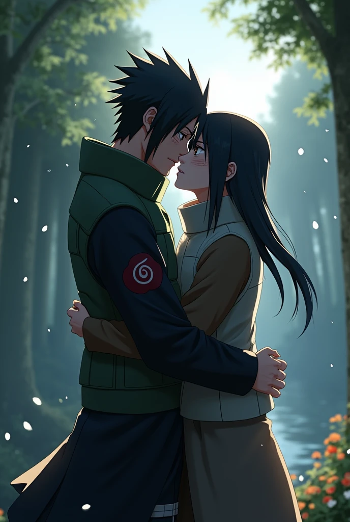 Obito x Kakashi kissing
