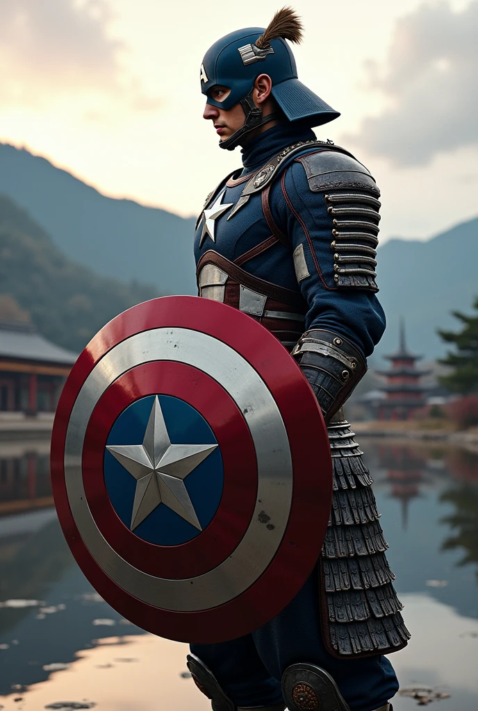 Captain america in samurai armor