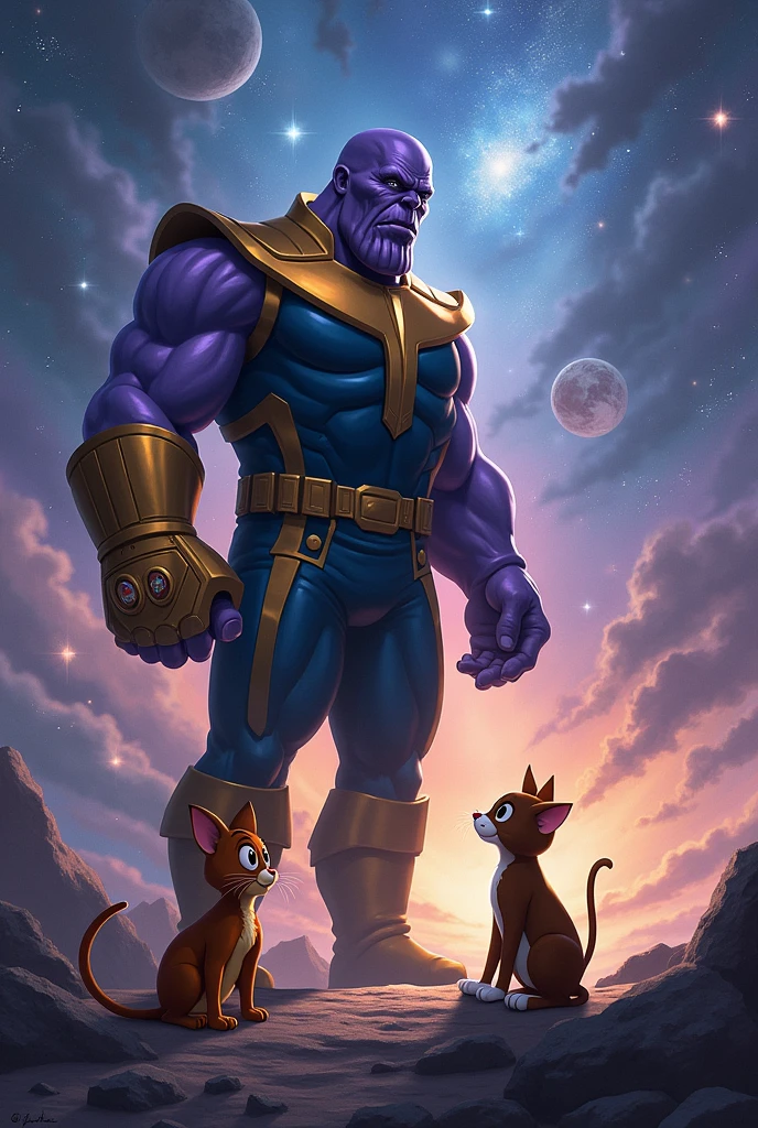 Thanos talk with tom and jerry