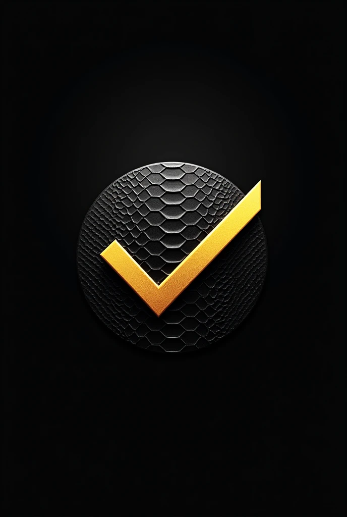 Company logo, specializing in selling high-quality sports forecasts. It depicts a success tick against a snake skin background.. Colors: Black, gold.