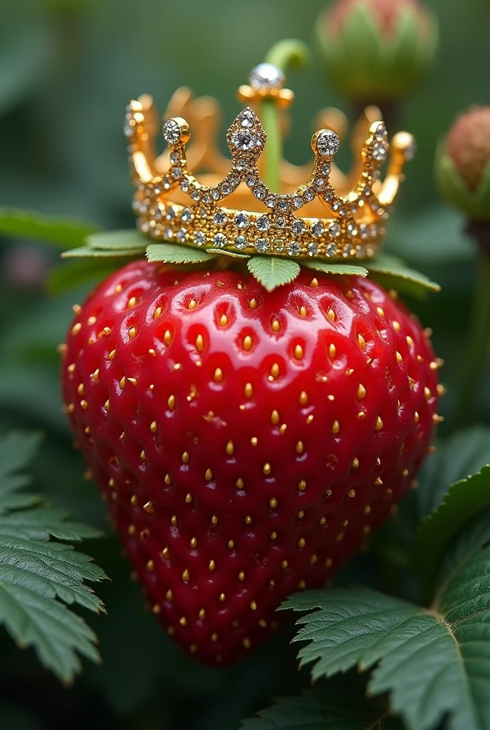 Strawberry with crown