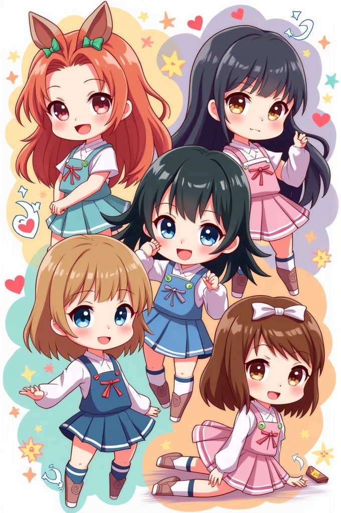 BINI girl group in Chibi version