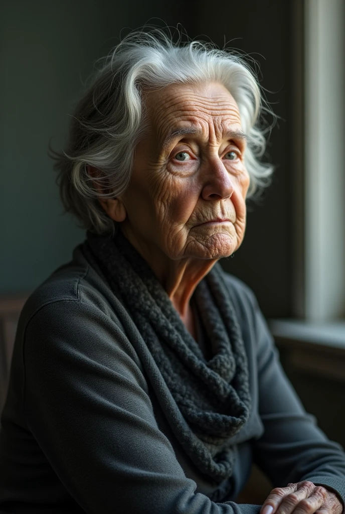 Delete the words "old age" and places "Senescence", Eliminate all human silhouettes except the one in the center, until the woman is a little older