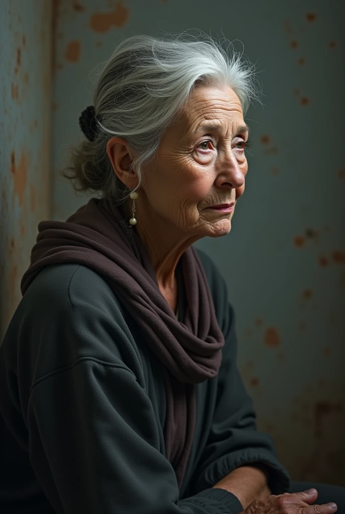 Delete the words "old age" and places "Senescence", Eliminate all human silhouettes except the one in the center, until the woman is a little older