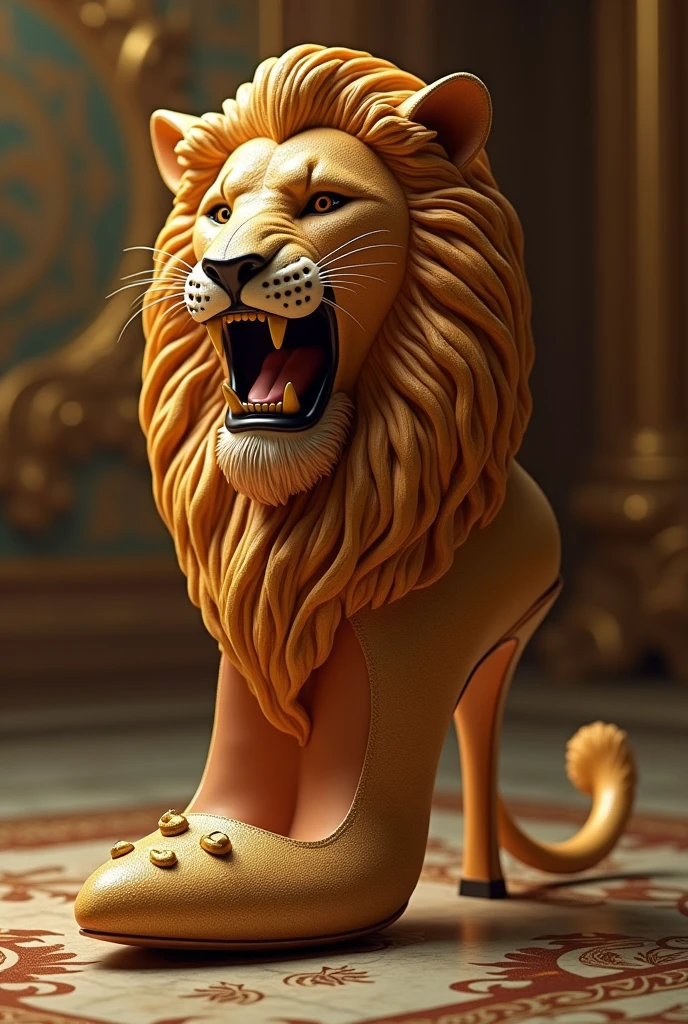 Design high heels mixed lion