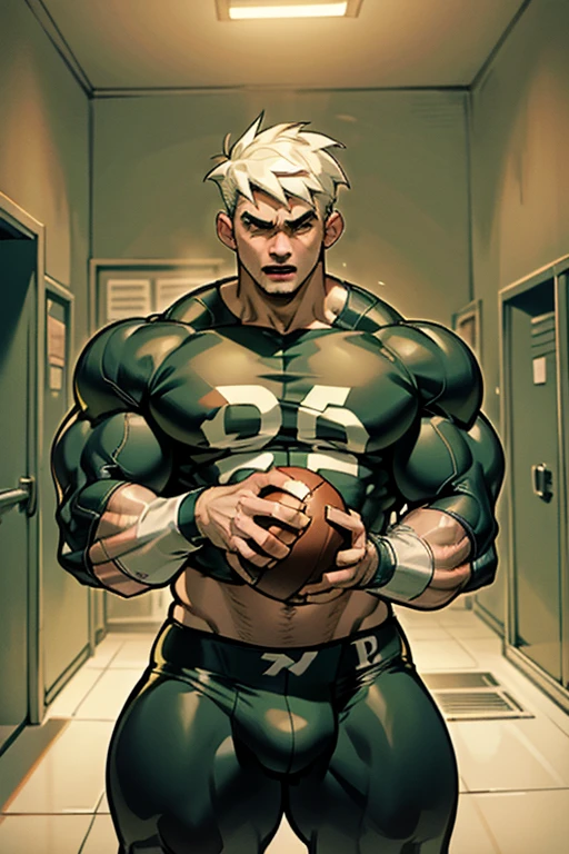 Danny Phantom, ghost, hypnosis, jock, conversion, locker room hallway, hyper muscles, jockstrap, bro, meathead, hypnotized, brainwashed, brainwashing, big dumb jock, football. Danny Fenton is hypnotized by Dash to assimilate and become another dumb cocky smirking fitness-obsessed bodybuilder football jock bro. Glowing green eyes. Growing bigger muscles and crotch bulge. Hyper crotch bulge. Massive bulging crotch. Big balls. Big biceps. Big triceps. Big traps. Broad shoulders. Big meaty pecs. Big thighs. Thick glutes. Football team assimilation. Black hair. Deep dull voice. glazed expression. dumber and dumber. Open mouth. Clothes turning into a football uniform. Forgetting. Number 13 on his football uniform. IQ drain. Mindless. Brainless. Brute. Brutish. Brutification. "I feel like I ... I ... I'm a ... I'm a .... "Bro, I feel ... kinda ... uhhh ... stupid...? Like, ... my head gets ... dumber, and ... dumber, and ... dumber..... I'll ... be dumb ... for Coach.... Bigger and bigger ... dumber and dumber.... Huhuhuh.... Yes, Coach. A good dumb jock is big and dumb. A good dumb jock's what I'll become.... Must grow big..... Must grow dumb.... Don't think.... Obey Coach.... Yes, Coach, I must obey.... The Big Dumb Jocks are here to stay.... Protect the QB. Whatever you say.... Dash, ... is my quarterback.... Dash ... is my bro...." Chuckling vapidly. Drooling. Hyper biceps. Hyper triceps. Broad shoulders. Thick, meaty hyper pecs. Hyper traps. Big deltoids. Big lats. Tank tops. Blank stare. Open mouths. Vapid. bro. bodybuilder. IQ drain. Jock. hypnosis. dumber. Big crotch bulges. Dumbing down. Brainwashing. Giant muscles. Hyper muscles. Dumber and dumber. Bigger and bigger. Muscleheads. Meatheads. Jocks. Hypnotized. Brainwashed. Brainwashing. Subliminal hypnosis. Flexing. Tall and muscular. mindless. Brainless. Jock bro assimilation. Integration. Conformity. Brute. Musclehead.