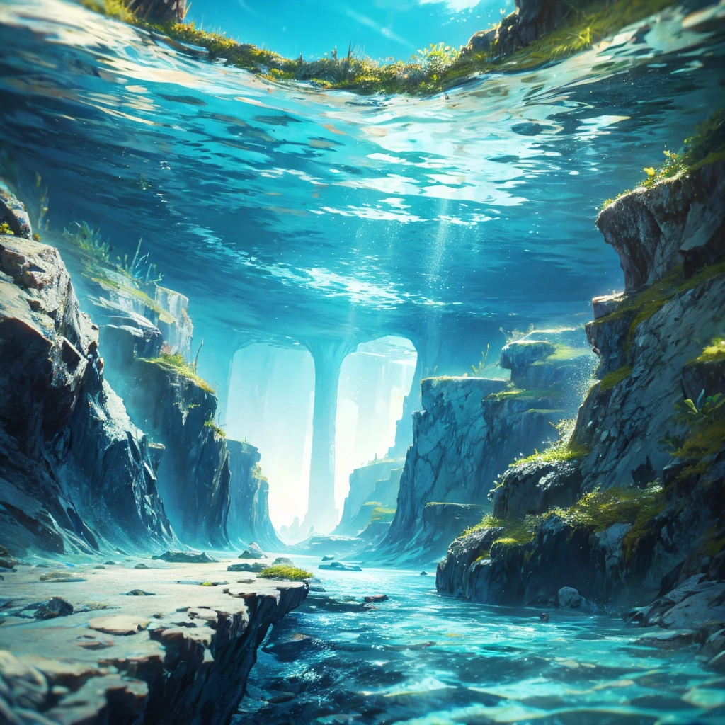 An extraterrestrial underwater environment