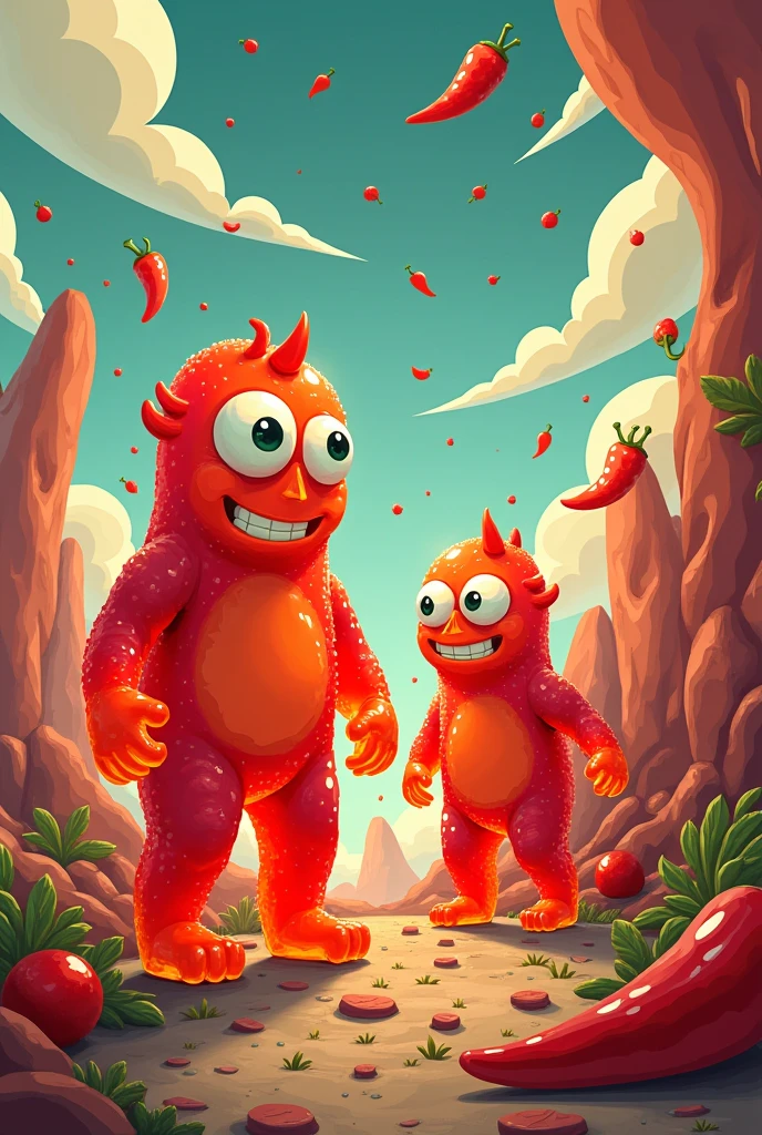 I need a similar image with the logo that says spicy gummies